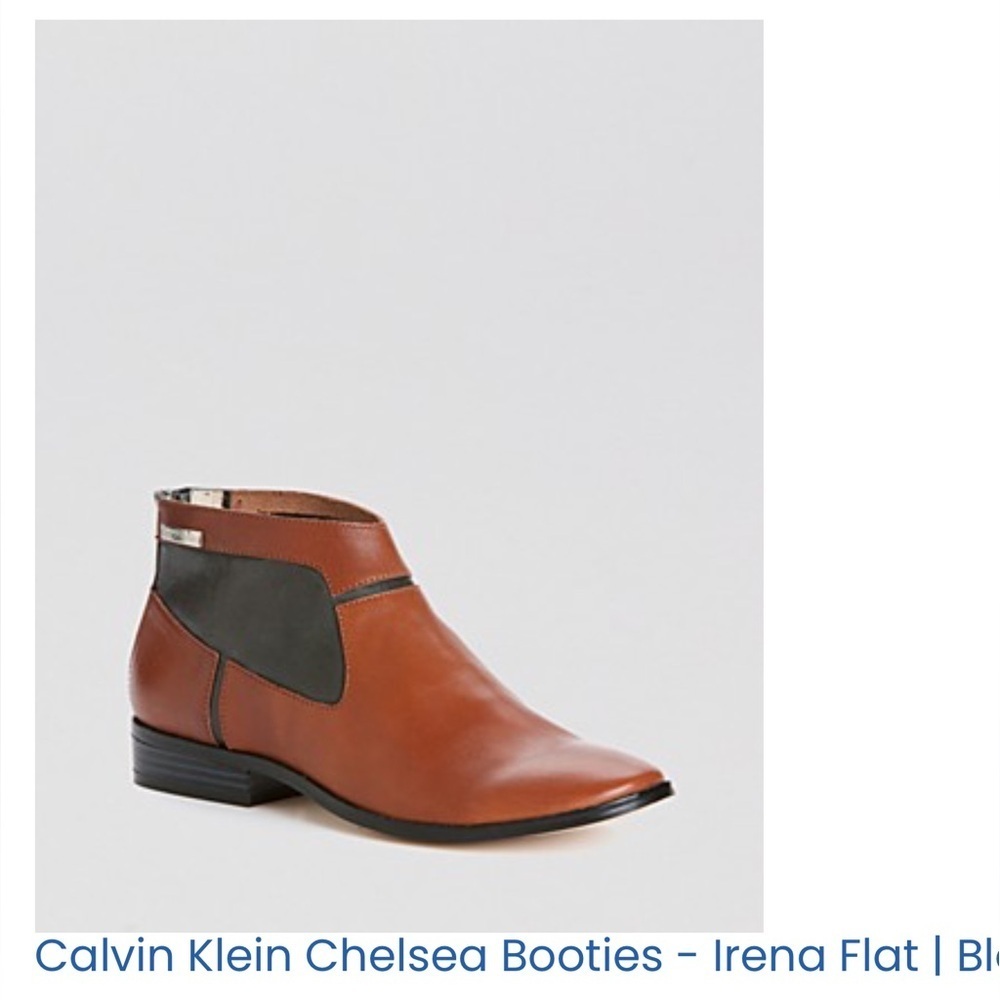 Calvin Klein Tan and Black Chelsea Boots